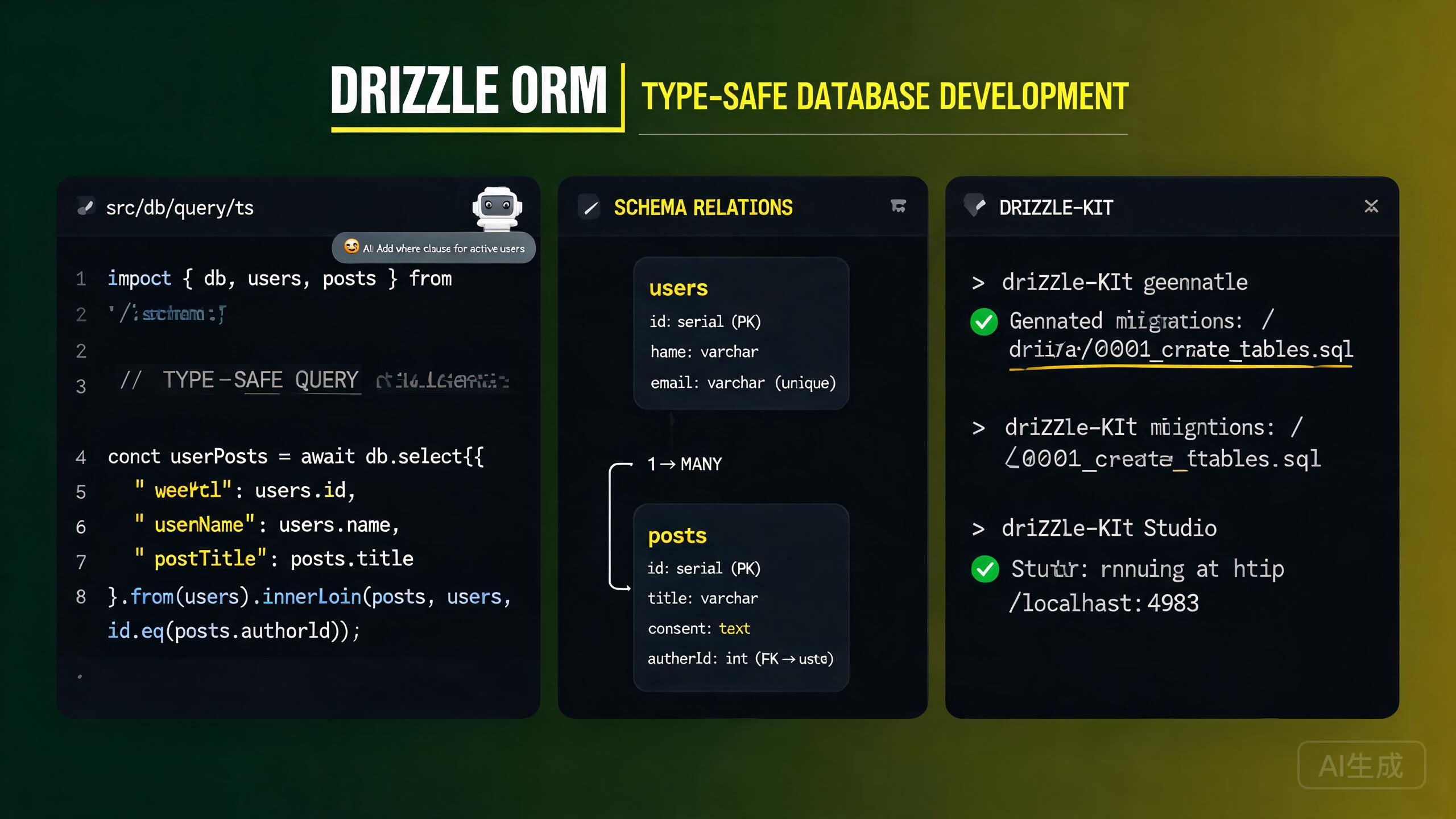 تطوير Drizzle في Cursor
